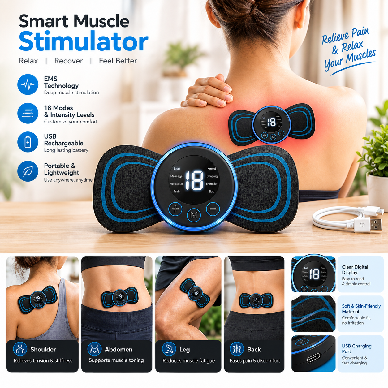 Portable Mini Electric Body Massager